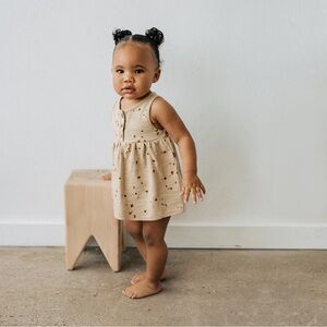 KIDWILD Organic Tank Dress Splatter Tan 18/24M